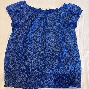 Cato Royal Blue Paisley Blouse